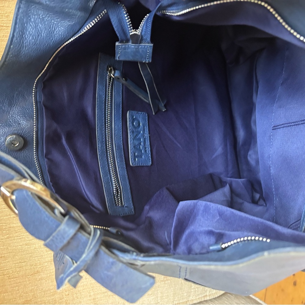 Tano Navy Leather Tote - Picture 3 of 6